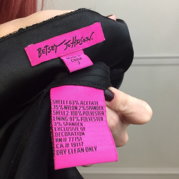 Betsey Johnson Black Sequin Bow Party Dress - Picture 5 of 8